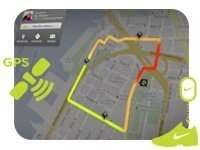 Nike+ SportWatch GPS Uhr powered by TomTom, schwarz mit gelber 