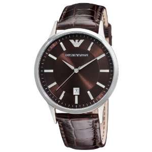 Emporio Armani Classic Herren Uhr Leder Braun AR2413  Uhren
