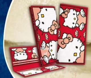 Red New Cross Stitch Kit Hello Kitty Pattern Wallet Purse  