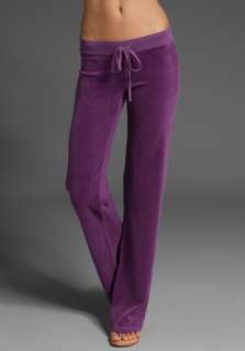 JUICY COUTURE Classic Velour Basic Drawstring in Rich Aubergine at 