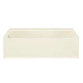   PlumbingAll Pro 5 ft. Vikrell Bathtub with Left Hand Drain in Biscuit