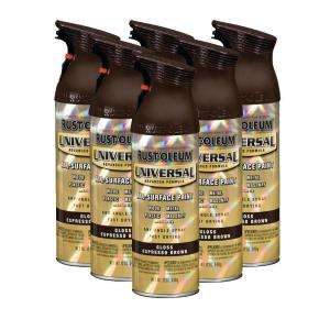 Rust Oleum 12 oz. Gloss Espresso Brown Universal Spray Paint (6 Pack 