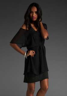 ELLA MOSS Bellah Stripe Double Dress in Black  