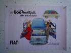 Fiat 600 Multipla Advert Weatherproof Art Banner
