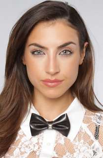 Harlett The Studded Leather Bowtie in Black  Karmaloop   Global 