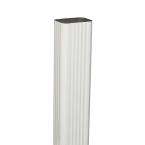 in. x 3 in. White Aluminum Downspout