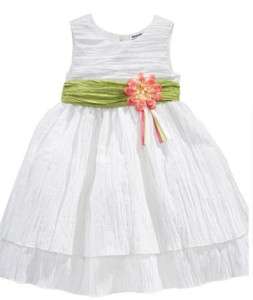 Blueberi Boulevard Kids Dress, Little Girls Crinkle Flower Dress Size 