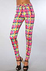 Motel The Jordan Hi Waisted Skinny Jean in Blur Check Print