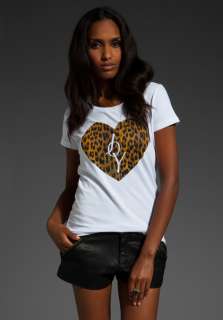 JOYRICH Love in Leopard Tee in Off White  