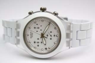New Swatch Irony Chronograph Full Blooded White Date Watch SVCK4045AG
