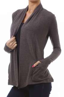Grey Gray Cardigans Sweaters Fly Away Pockets Long Sleeves Juniors 