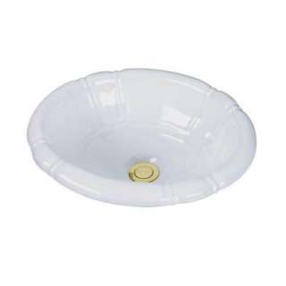 Pegasus Sienna Drop in Bathroom Sink in White 4 709WH at The Home 