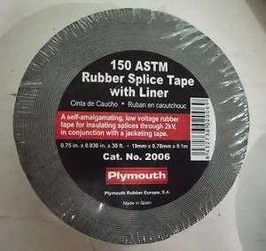 150 ASTM Rubber Splice Tape with Liner Plymouth #2006 0.75 x 0.030 x 