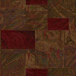 The Wallpaper Company 8 in x 10 in Red Paisley Patchwork Wallpaper 