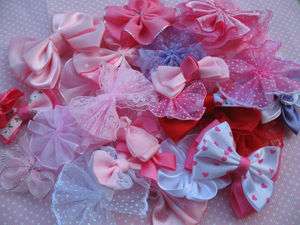 50 Mix Ribbon (Satin/Lace/Organza/Grosgrain) Bow Flower AO012 1 