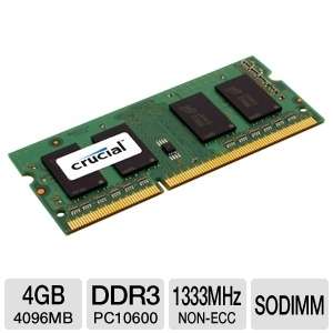 Crucial CT51264BC1339 4GB Laptop Memory Upgrade   PC10600, DDR3 
