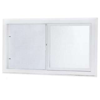   Slider Window, 32 in. x 16 in., White with Dual Pane Insulated Glass