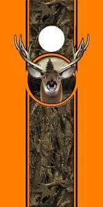 Deer Buck Camoflauge hunting Cornhole game decal wrap  