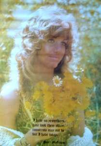 Vintage1972~JUST FOR TODAY~Pearl McGinnis Quote Poster  