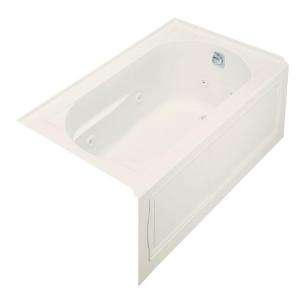   Devonshire 5 ft. Whirlpool with Heater and Right Hand Drain in Biscuit
