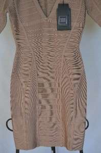   Bandage Dress US M Medium NWT $1450 AUTHENTIC HLK6L244 Frappe