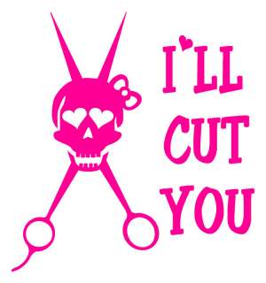 Cut Hair Decal Stylist Hairdre​sser Sticker pink salon  