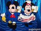 Disney PAUL REVERE Mickey & BETSY ROSS Minnie stuffed beanbag COLONIAL 