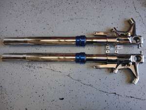 02 03 04 05 2005 ZX12 ZX 12 12R R ~ Fork Blue Chrome Front End Forks 