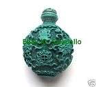 Exquisite engrave flower turquoise snuff bottle