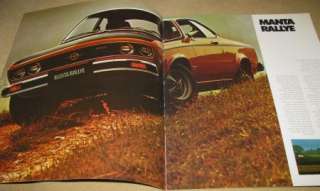 1974 OPEL Manta Dealer Sales Brochure, Luxus Rallye  