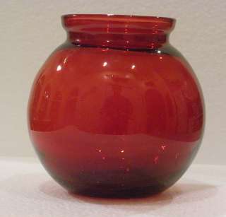 Vintage Ruby Red Glass Vases  