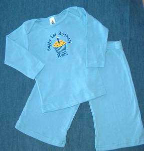 Personalized Boys 1st Birthday Cupcake Shirt OUTFIT  