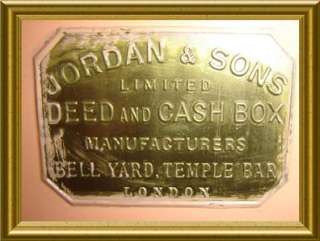 ANTIQUE RARE ENGLAND JORDAN & SON CUSTOM MADE TRAVEL DEED & CASH BOX 