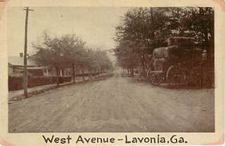 GA LAVONIA WEST AVENUE HORSE DRAWN HAY EARLY R58121  