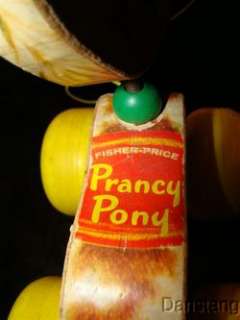 FISHER PRICE Vintage Prancy Prancing Pony wooden Pull Toy #617 from 