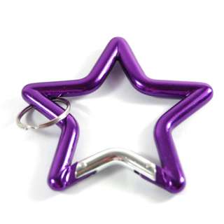 Colorful Star Carabiner Clasp Snap Hook w/Key Chain  