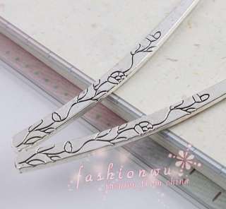 10 Ancient Silver Plated Flower Design Bookmark 120mm 1  