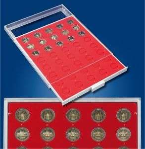 LINDNER Münzbox S2140 für für deutsche 2 Euro Münzen  