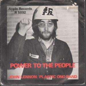 JOHN LENNON power to the people 7 full label design on both sides 