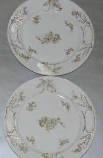 Antique Porcelain Plate Carlsbad Austria Cabinet Pair  