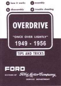 1949 1953 1954 1955 1956 FORD Overdrive Shop Service Repair Manual 