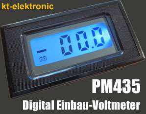 2x Panel Meter PM435 Voltmeter LCD Display Backlight  