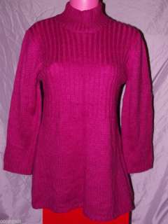 Elementz Pullover Mock Neck Sweater Large Fushia NWT  
