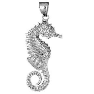 SEAHORSE Large Pendant .925 sterling silver #251  