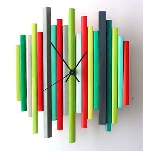 Modern Art Wall Clock Sculpture Funky Geometric Clock  