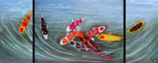 Abstract Chinese Koi Painting Feng Shui Fish Painting  