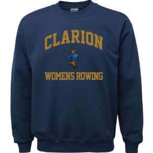  Clarion Golden Eagles Navy Womens Rowing Arch Crewneck 