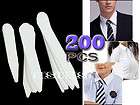 Set of 200pcs Plastic White Collar Stays Bones Stiffene