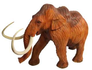 MAMMUT 70cm Skulptur aus Massivholz Elefant Mammouth  