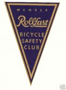 Vintage sticker ROLLFAST Schwinn Columbia Raleigh Elgin  